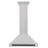 ZLINE 30 in. Autograph Edition Convertible Fingerprint Resistant DuraSnow® Stainless Steel Range Hood with Matte Black Handle (KB4SNZ-30-MB)