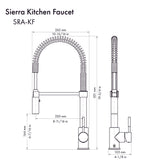 ZLINE Autograph Edition Sierra Pull Down Spring Single Handle Kitchen Faucet in Matte Black and Champagne Bronze (SRA-KF-ZMBCB)