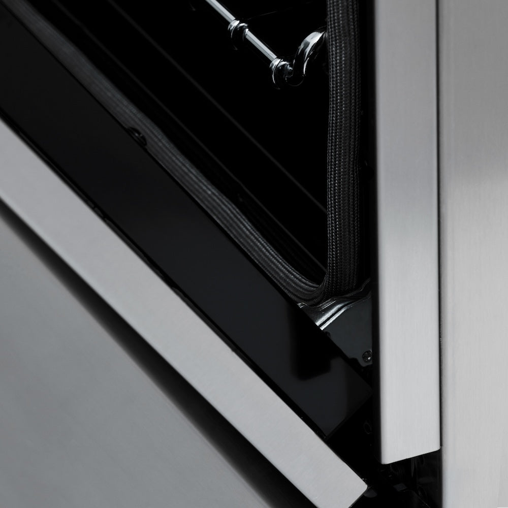 ZLINE Autograph Edition 24 in. 2.8 cu. ft. Legacy Dual Fuel Range with 4 Burner Gas Cooktop and Electric Convection Oven in Stainless Steel and Matte Black Accents (RAZ-24-MB)