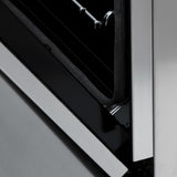 ZLINE Autograph Edition 24 in. 2.8 cu. ft. Legacy Dual Fuel Range with 4 Burner Gas Cooktop and Electric Convection Oven in Stainless Steel and Matte Black Accents (RAZ-24-MB)