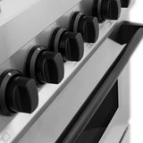 ZLINE Autograph Edition 48 in. 6.0 cu. ft. Legacy Dual Fuel Range with 7 Burner Gas Cooktop and 2 Electric Ovens in Stainless Steel and Matte Black Accents (RAZ-48-MB)