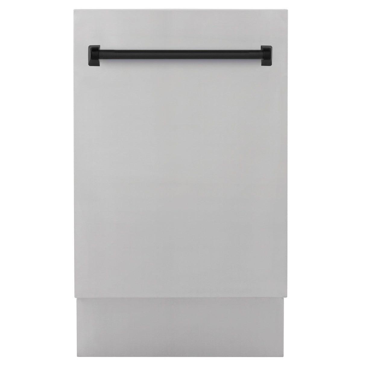 ZLINE Autograph Edition 18” Tallac Series 3rd Rack Top Control Built-In Dishwasher in Stainless Steel with Matte Black Handle, 51dBa (DWVZ-304-18-MB)