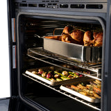 ZLINE Autograph Edition 30 in. Professional True Convection Double Wall Oven with Air Fry and Self Clean in Stainless Steel with Polished Nickel Helix Handles (WADZ-30-KPN)