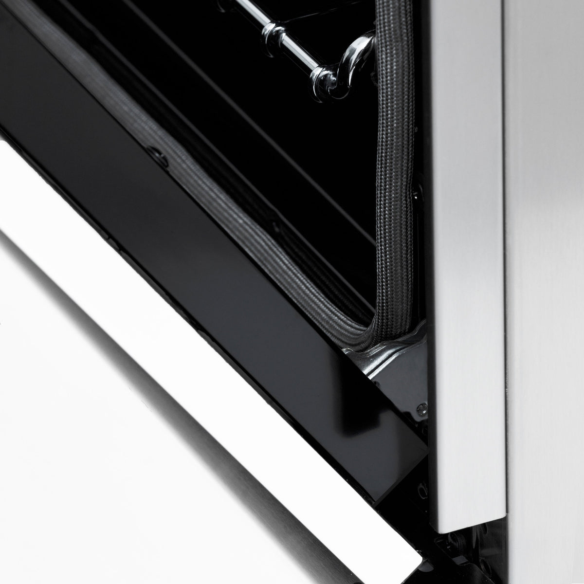 ZLINE Autograph Edition 48 in. 6.0 cu. ft. Legacy Dual Fuel Range with 7 Burner Gas Cooktop and 2 Electric Ovens in Stainless Steel with White Matte Doors and Champagne Bronze Accents (RAZ-WM-48-CB)