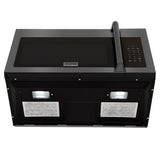 ZLINE 1.5 cu. ft. Over the Range Convection Microwave Oven in Black Stainless Steel with Traditional Handle and Sensor Cooking (MWO-OTR-H-30-BS)