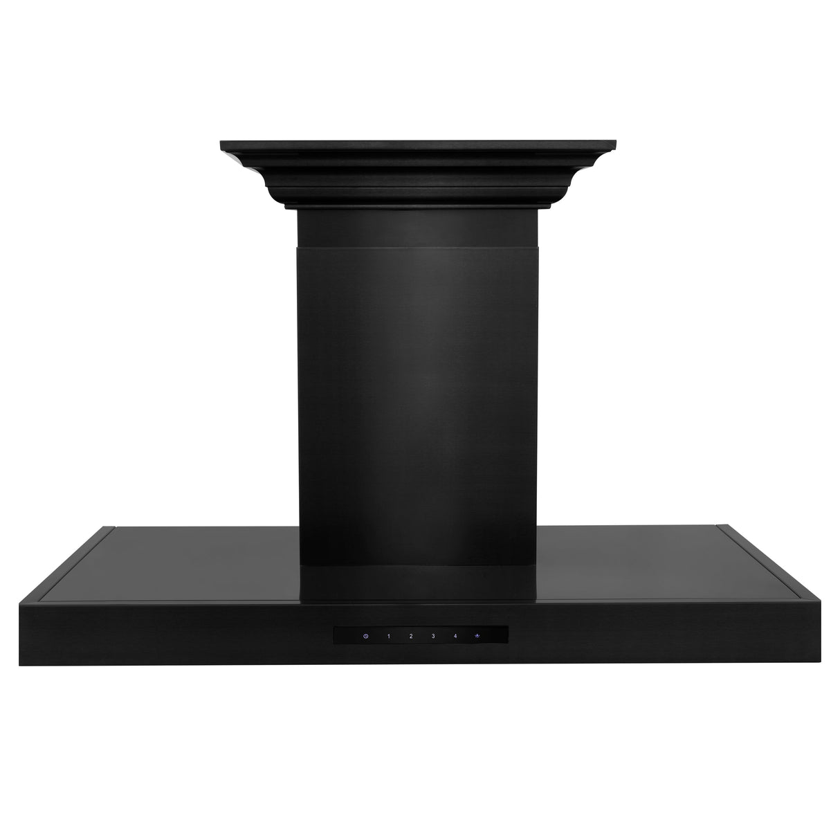 ZLINE 36" Convertible Vent Wall Mount Range Hood in Black Stainless Steel with Crown Molding (BSKENCRN-36)