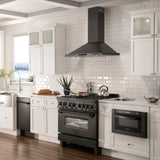 ZLINE 36" Convertible Vent Wall Mount Range Hood in Black Stainless Steel (BSKBN-36)