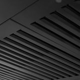 ZLINE 36" Convertible Vent Wall Mount Range Hood in Black Stainless Steel with Crown Molding (BSKENCRN-36)