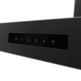 36" ZLINE CrownSound™Ducted Vent Wall Mount Range Hood in Black Stainless Steel with Built-in Bluetooth Speakers (BSKENCRN-BT-36)