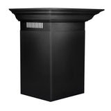 ZLINE 36" Convertible Vent Wall Mount Range Hood in Black Stainless Steel with Crown Molding (BSKENCRN-36)