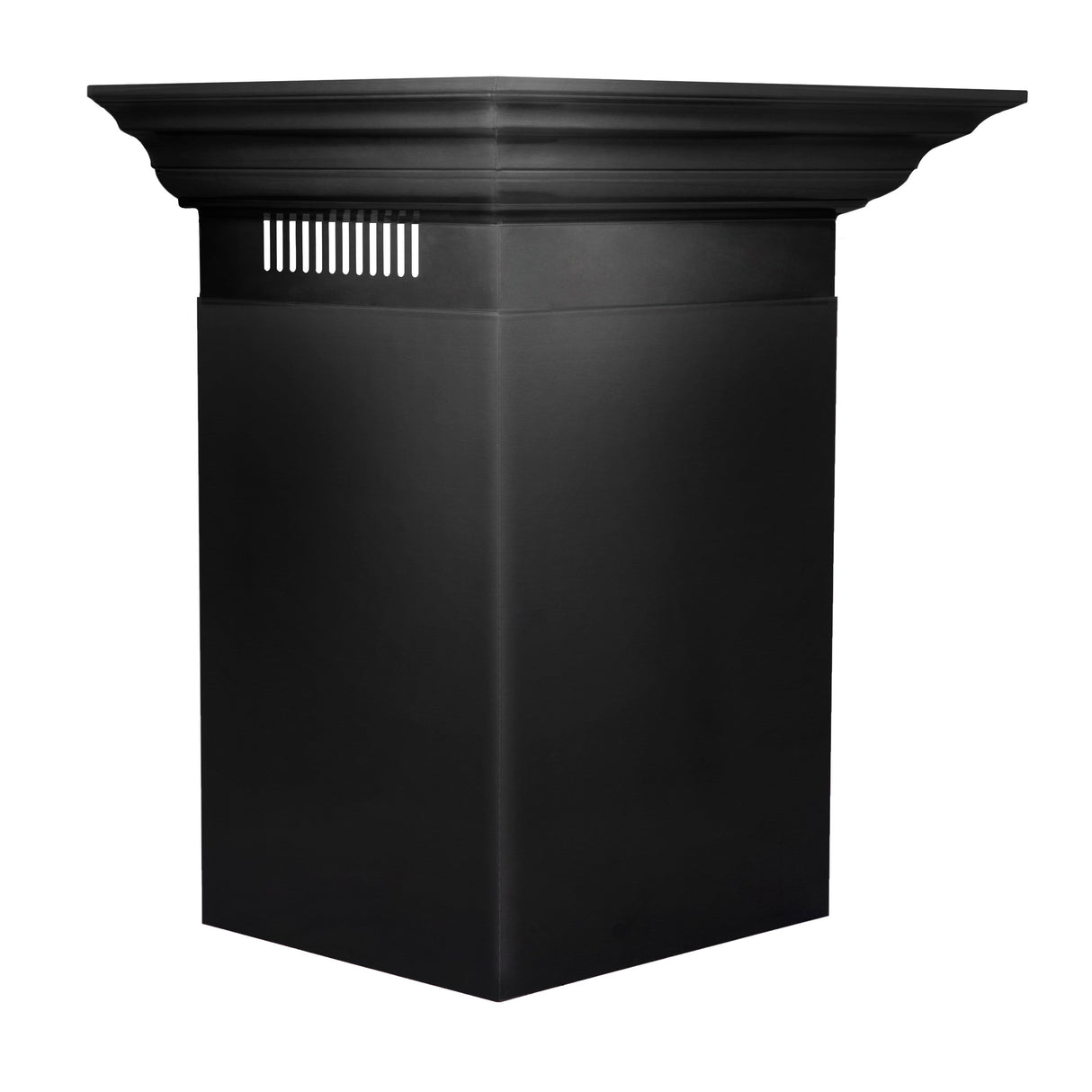 ZLINE 42" Convertible Vent Wall Mount Range Hood in Black Stainless Steel with Crown Molding (BSKBNCRN-42)