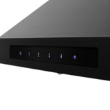 30" ZLINE CrownSound™Ducted Vent Wall Mount Range Hood in Black Stainless Steel with Built-in Bluetooth Speakers (BSKBNCRN-BT-30)