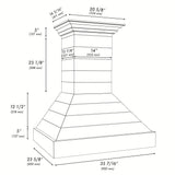 ZLINE 36 in. Wooden Wall Mount Range Hood in Rustic Shiplap Bright White Finish with Stainless Steel Accents (365WW-36)
