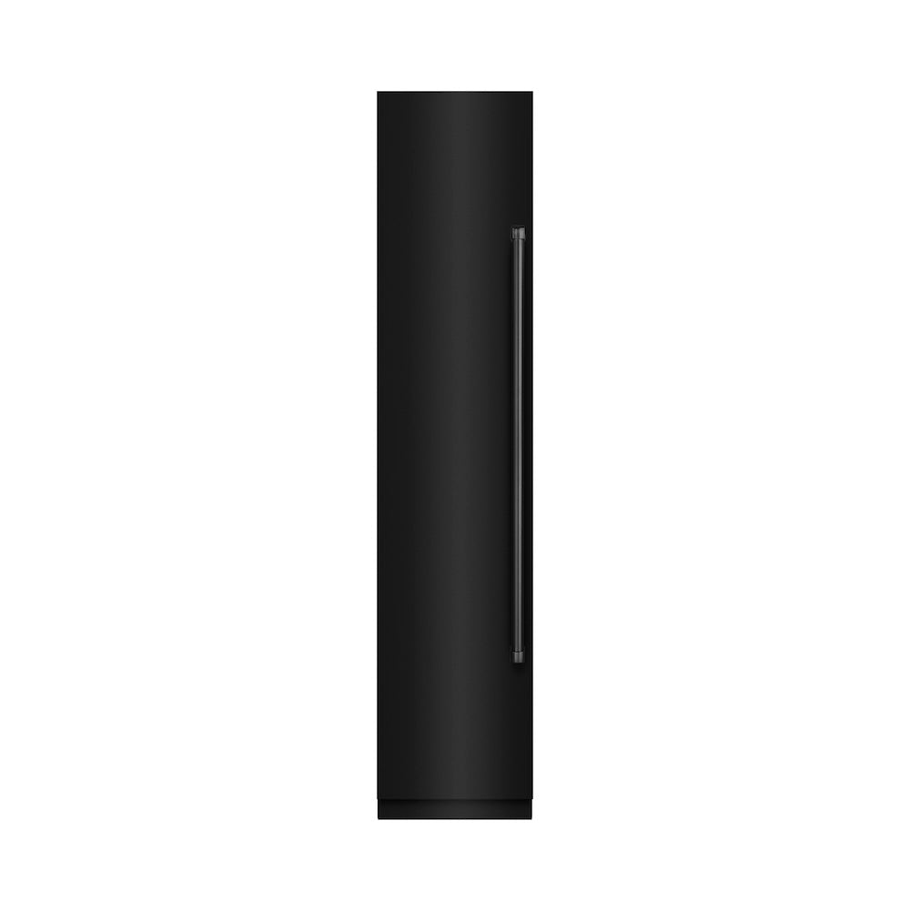 ZLINE 18 in. 8.6 cu. ft. Left Hinge Column Freezer in Black Stainless Steel with Graphite Gray Interior (RCFVL-BS-18)
