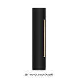 ZLINE Autograph Edition 18 in. 8.6 cu. ft. Left Hinge Column Freezer in Black Stainless Steel with Graphite Gray Interior and Polished Gold Accents (RCFVLZ-BS-18-G)