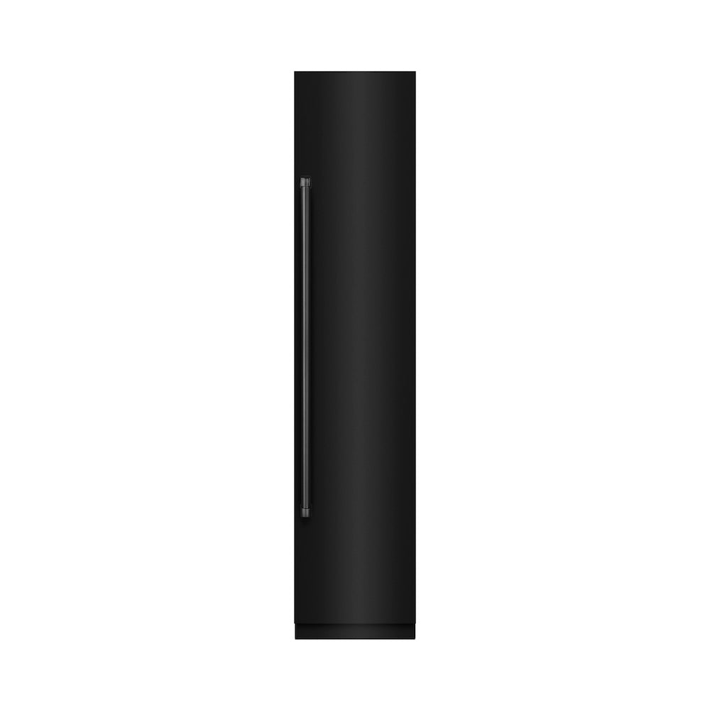 ZLINE 18 in. 8.6 cu. ft. Right Hinge Column Freezer in Black Stainless Steel with Graphite Gray Interior (RCFVR-BS-18)