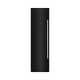 ZLINE Autograph Edition 24 in. 12.4 cu. ft. Column Freezer in Black Stainless Steel with Graphite Gray Interior and Champagne Bronze Accents (RCFVZ-BS-24-CB)