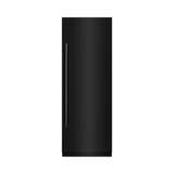 ZLINE 30 in. 16.7 cu. ft. Column Refrigerator in Black Stainless Steel with Graphite Gray Interior (RCRV-BS-30)