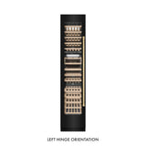 ZLINE Autograph Edition 18 in. 9.0 cu. ft. Triple Zone 68 Bottle Left Hinge Column Wine Cooler in Black Stainless Steel with Champagne Bronze Accents (RCWVLZ-BS-18-CB)