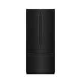 ZLINE 36 in. 19.6 cu. ft. French Door Built-In Bottom Freezer Refrigerator with Water Dispenser and Ice Maker in Black Stainless Steel with Graphite Gray Interior (GRBIV-BS-36)