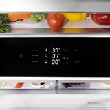 ZLINE 36 in. 19.8 cu. ft. Built-In Bottom Freezer Refrigerator with Water Dispenser and Ice Maker in Black Stainless Steel (RBIT-BS-36)