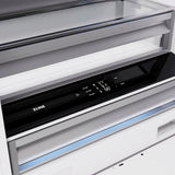 ZLINE 36 in. 19.8 cu. ft. Built-In Bottom Freezer Refrigerator with Water Dispenser and Ice Maker in Black Stainless Steel (RBIT-BS-36)