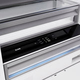 ZLINE 72 in. 39.6 cu. ft. French Door Built-In Bottom Freezer Refrigerator with Water Dispensers and Ice Makers in Black Stainless Steel (RBIT-BS-72)