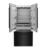 ZLINE 36 in. 19.6 cu. ft. French Door Built-In Bottom Freezer Refrigerator with Water Dispenser and Ice Maker in Black Stainless Steel (RBIV-BS-36)