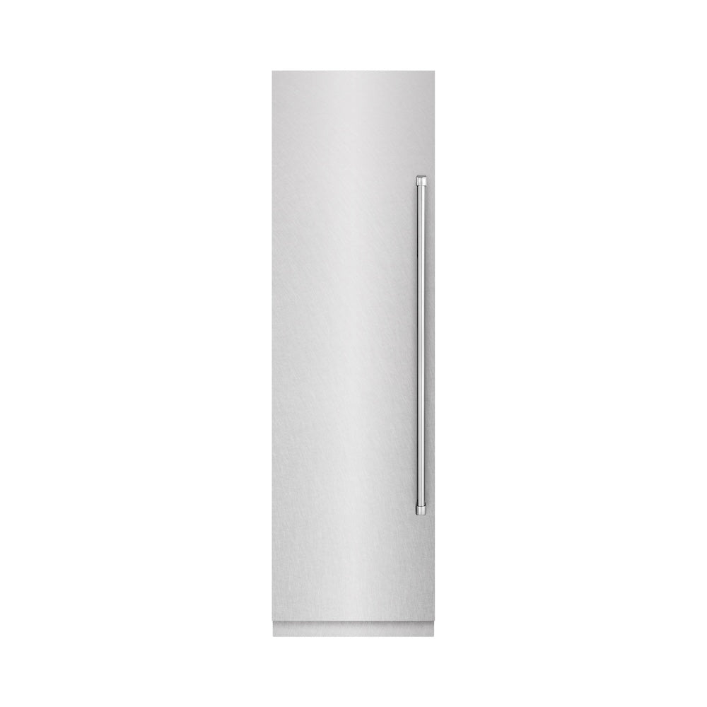 ZLINE 24 in. 12.4 cu. ft. Column Freezer in Satin Stainless Steel with Graphite Gray Interior (RCFV-SN-24)