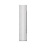 ZLINE Autograph Edition 18 in. 8.6 cu. ft. Left Hinge Column Freezer in Satin Stainless Steel with Graphite Gray Interior and Polished Gold Accents (RCFVLZ-SN-18-G)