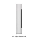 ZLINE Autograph Edition 18 in. 8.6 cu. ft. Left Hinge Column Freezer in White Matte with Graphite Gray Interior and Champagne Bronze Accents (RCFVLZ-WM-18-CB)