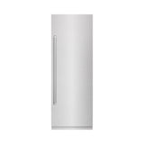 ZLINE 30 in. 16.7 cu. ft. Column Refrigerator in Satin Stainless Steel with Graphite Gray Interior (RCRV-SN-30)