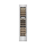 ZLINE 18 in. 9.0 cu. ft. Triple Zone 68 Bottle Left Hinge Column Wine Cooler in Satin Stainless Steel (RCWVL-SN-18)