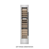 ZLINE Autograph Edition 18 in. 9.0 cu. ft. Triple Zone 68 Bottle Left Hinge Column Wine Cooler in Satin Stainless Steel with Matte Black Accents (RCWVLZ-SN-18-MB)