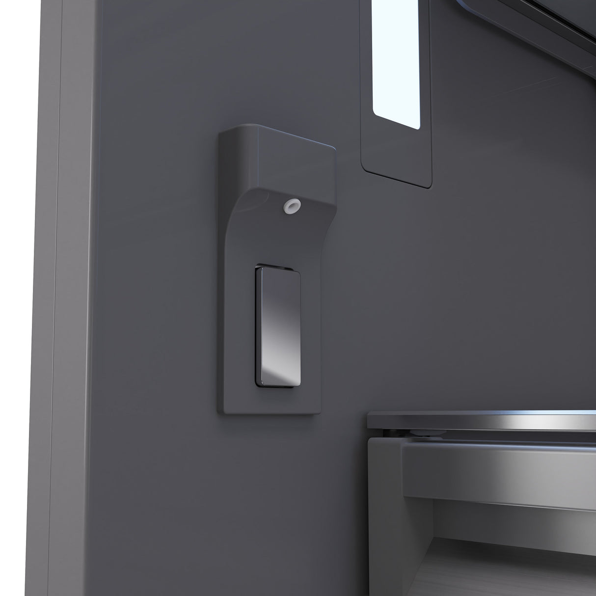 ZLINE Autograph Edition 36 in. 19.6 cu. ft. French Door Built-In Bottom Freezer Refrigerator with Water Dispenser and Ice Maker in Satin Stainless Steel with Graphite Gray Interior and Matte Black Accents (GRBIVZ-SN-36-MB)
