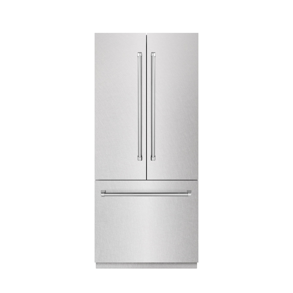 ZLINE 36 in. 19.6 cu. ft. French Door Built-In Bottom Freezer Refrigerator with Water Dispenser and Ice Maker in Satin Stainless Steel with Stainless Steel Interior (SRBIV-SN-36)