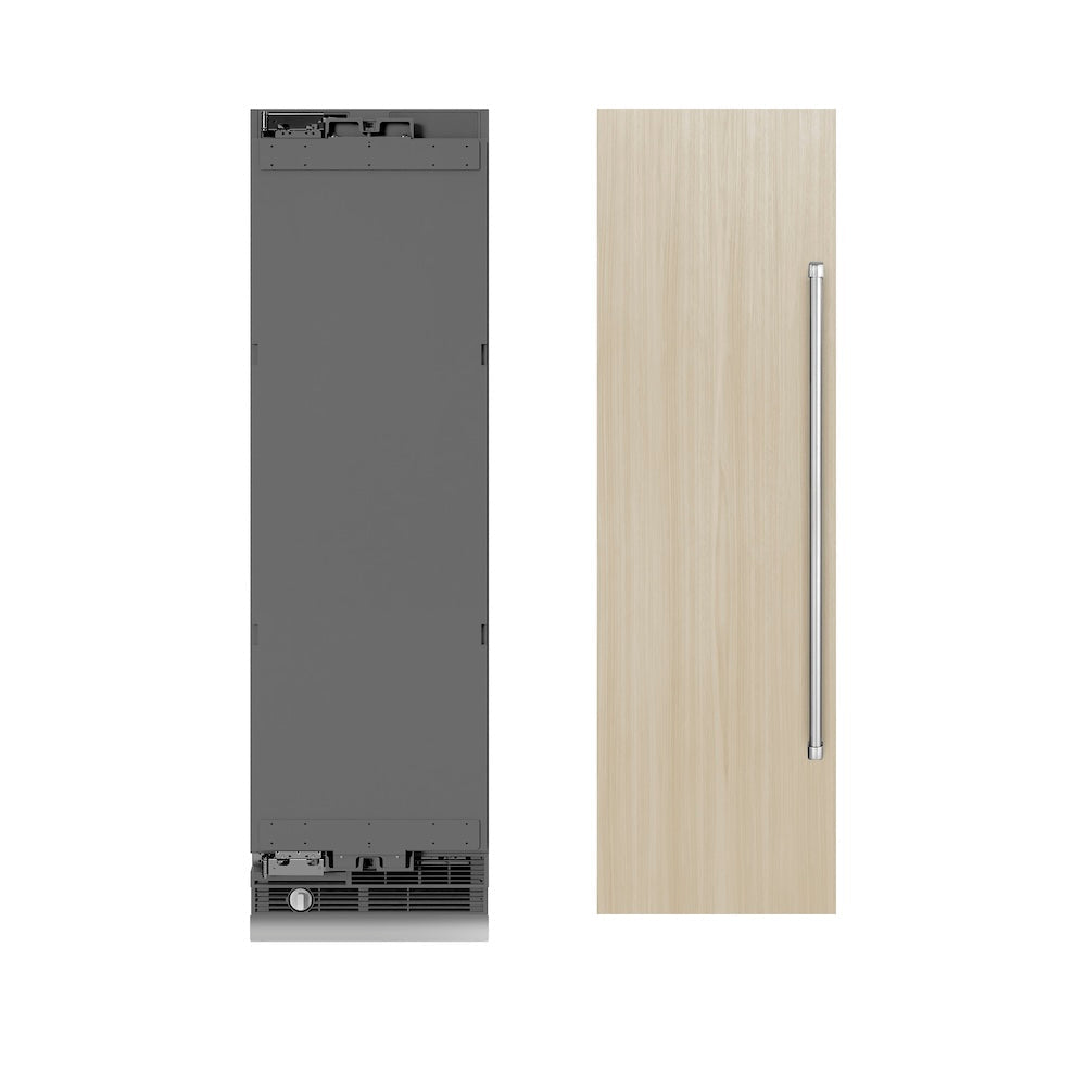 ZLINE 24 in. 12.4 cu. ft. Panel Ready Column Freezer with Graphite Gray Interior (RBCFV-24)