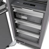 ZLINE 18 in. 8.6 cu. ft. Panel Ready Left Hinge Column Freezer with Graphite Gray Interior (RBCFVL-18)