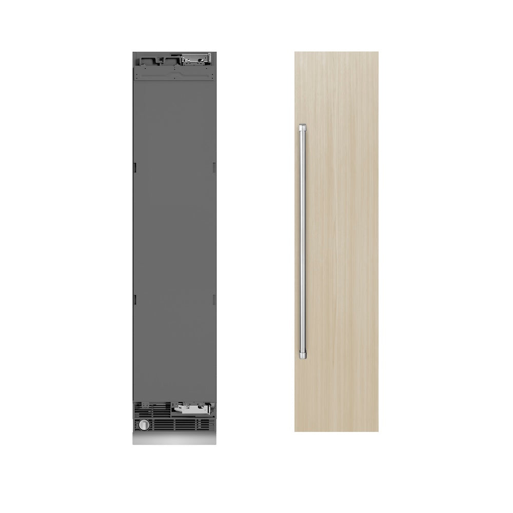 ZLINE 18 in. 8.6 cu. ft. Panel Ready Right Hinge Column Freezer with Graphite Gray Interior (RBCFVR-18)