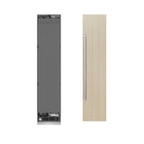 ZLINE 18 in. 8.6 cu. ft. Panel Ready Right Hinge Column Freezer with Graphite Gray Interior (RBCFVR-18)