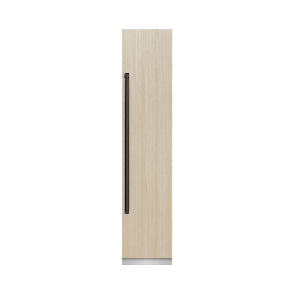 ZLINE Autograph Edition 18 in. 8.6 cu. ft. Panel Ready Right Hinge Column Freezer with Graphite Gray Interior and Matte Black Accents (RBCFVRZ-18-MB)