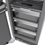 ZLINE 24 in. 12.5 cu. ft. Panel Ready Column Refrigerator with Graphite Gray Interior (RBCRV-24)