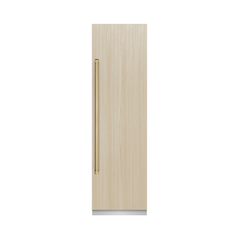 ZLINE Autograph Edition 24 in. 12.5 cu. ft. Panel Ready Column Refrigerator with Graphite Gray Interior and Champagne Bronze Accents (RBCRVZ-24-CB)