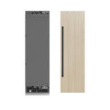 ZLINE Autograph Edition 24 in. 12.5 cu. ft. Panel Ready Column Refrigerator with Graphite Gray Interior and Matte Black Accents (RBCRVZ-24-MB)