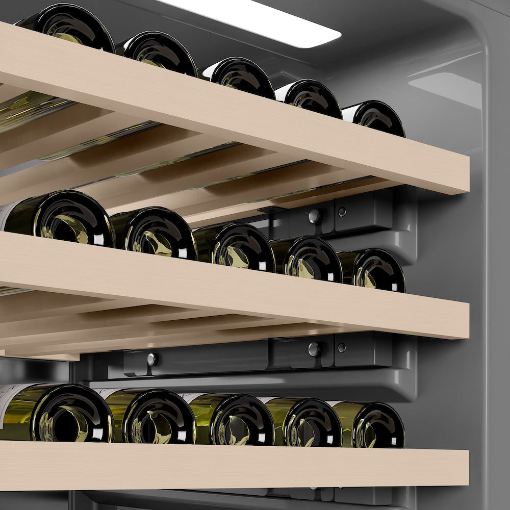 ZLINE 24 in. 12.4 cu. ft. Triple Zone 100 Bottle Panel Ready Column Wine Cooler (RBCWV-24)
