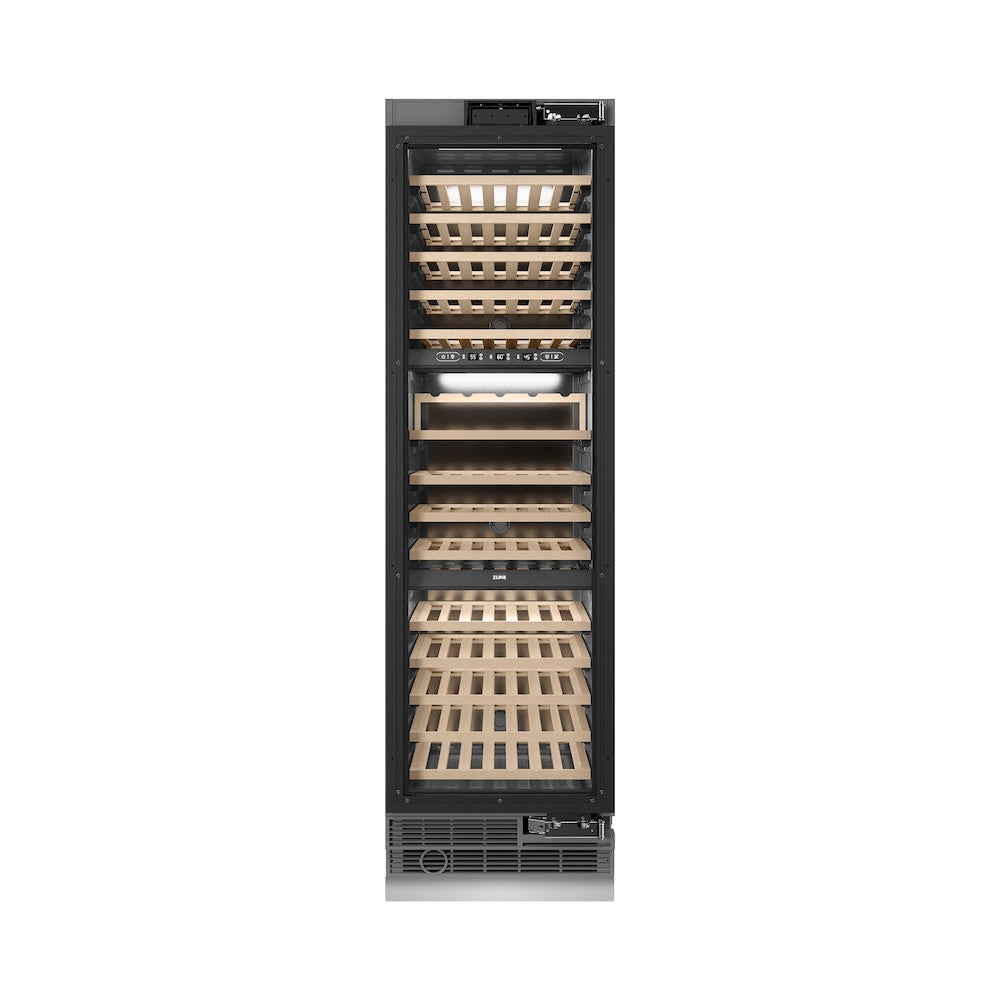 ZLINE 24 in. 12.4 cu. ft. Triple Zone 100 Bottle Panel Ready Column Wine Cooler (RBCWV-24)