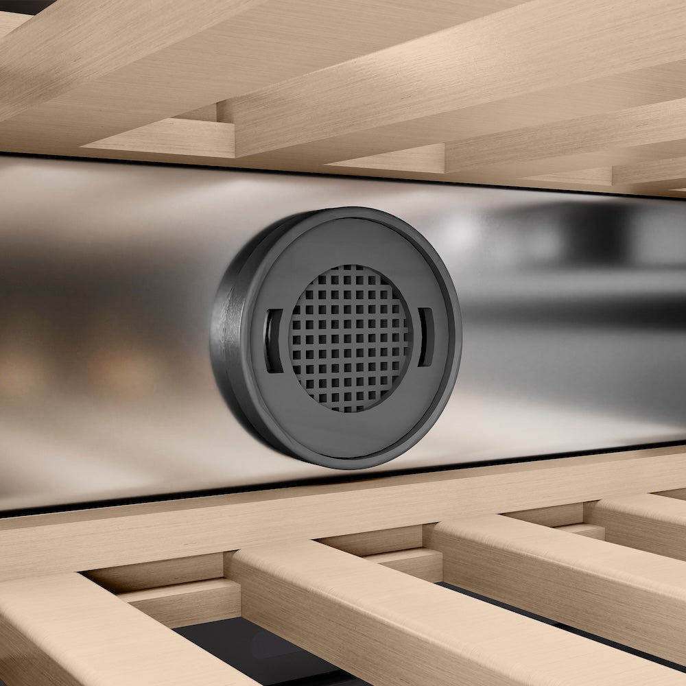 ZLINE 18 in. 9.0 cu. ft. Triple Zone 68 Bottle Panel Ready Left Hinge Column Wine Cooler (RBCWVL-18)