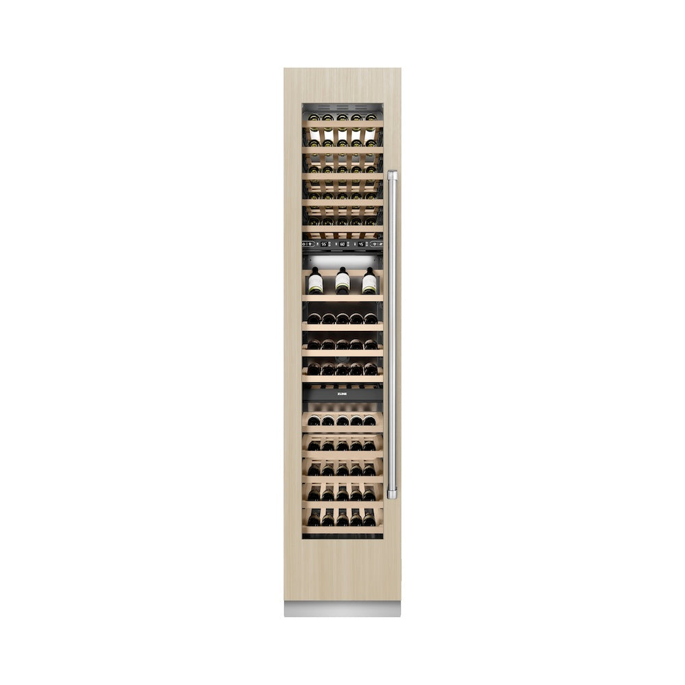ZLINE 18 in. 9.0 cu. ft. Triple Zone 68 Bottle Panel Ready Left Hinge Column Wine Cooler (RBCWVL-18)