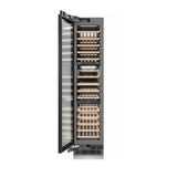 ZLINE Autograph Edition 18 in. 9.0 cu. ft. Triple Zone 68 Bottle Panel Ready Left Hinge Column Wine Cooler with Champagne Bronze Accents (RBCWVLZ-18-CB)