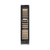 ZLINE Autograph Edition 18 in. 9.0 cu. ft. Triple Zone 68 Bottle Panel Ready Left Hinge Column Wine Cooler with Matte Black Accents (RBCWVLZ-18-MB)